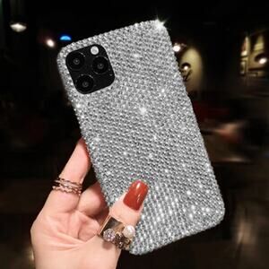 iPhone 15 Pro Sparkly Bling‎ Rhinestone Case Hand Glued Luxury